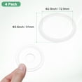 thumbnail image 3 of Uxcell 4-Pack Silicone O-Rings Gasket 2.9 in/72.9mm O-Rings Seal Gasket Fits for OD 3.6 in/91mm Sanitary Pipe Weld Ferrule White, 3 of 6