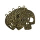thumbnail image 1 of 6 colgantes de calavera de aleación de zinc, de plata y bronce, estilo gótico, para Halloween., 1 of 7