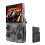 R36s Handheld Game Machine Portable Retro Nostalgic Arcade Open Source PSP Analog Game Machine (Black)