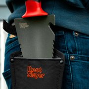 Root Slayer 17011 Heavy Duty Steel Garden Trowel with Serrated Blade and Holster
