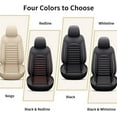 thumbnail image 5 of JIAMAOXIN 2pcs Car Seat Covers Front Set with Waterproof Leather,Airbag Compatible Automotive Vehicle Cushion Cover Universal fit for Most Cars (Black), 5 of 5