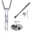 thumbnail image 1 of Twisted Bar Long Pendant Keepsake Necklace Keepsake Memorial Gifts for Women-2025, 1 of 5