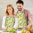 thumbnail image 5 of Yellow Lemon Fruit Flowers Yellow Pattern Apron-Garden Aprons for Women with Pockets-Cotton Linen Waterproof Kitchen Cooking Gardening Aprons Adjustable for Kitchen,Cooking,BBQ and Salon 33x27 Inch, 5 of 7