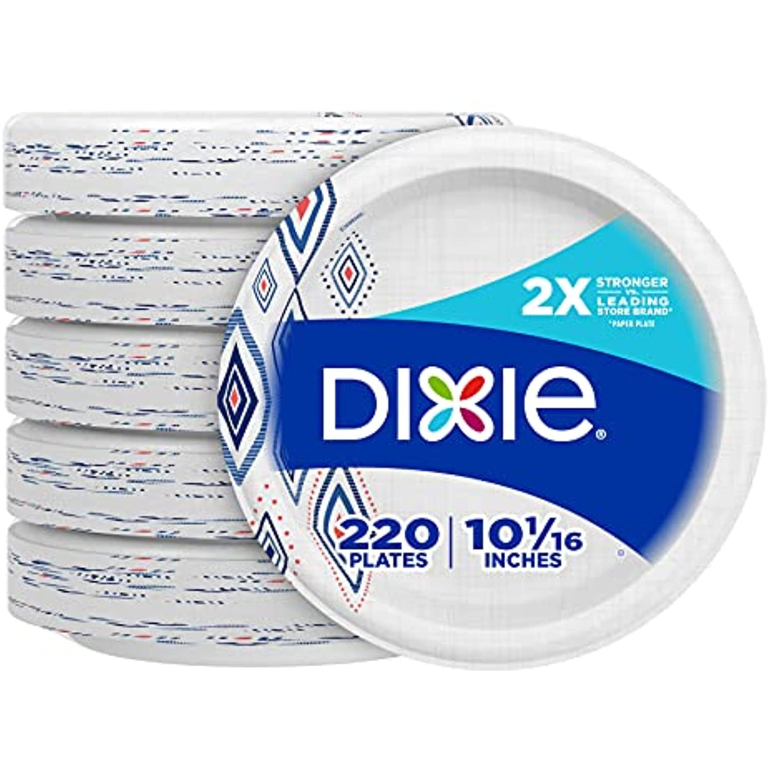 Dixie Paper Plates, 10 1/16 Inch, Dinner Size Printed Disposable Plate