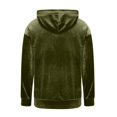 thumbnail image 4 of Women's Velvet Half Zip Up Hoodie Sweatshirt Casual Long Sleeve Pullover Tops with Pockets Green M, 4 of 7