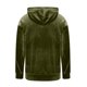 thumbnail image 4 of Sudadera con Capucha y Media Cremallera de Terciopelo para Mujer, Estilo Informal, Larga, con Bolsillos Verde L, 4 of 7