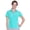 Aquamarine, variant on Monterey Club Women's Floral Emboss Texture Golf Polo Shirt #2079