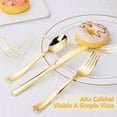 thumbnail image 4 of KFBGKKF Cubiertos Reutilizables, Vajilla Elegante Reutilizable de150PCS, 50 Tenedores, 50 Cuchillos y 50 Cucharas Elegantes, para Cumplea&ntilde;os, Banquetes, Reuniones, Fiesta, Bodas, para 50 In, 4 of 7