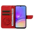 thumbnail image 6 of SaniMore Wallet Case for Samsung Galaxy A54 5G, PU Leather Embossed Butterfly Flip Folio Cover Card Holder [Kickstand][Wrist Strap] All Arpund Protective Shockproof Shell, Red, 6 of 18