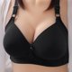 thumbnail image 2 of Gibobby Sin anillo de Sujetador para mujer Estampado a rayas Transpirable Reúne Ropa interior Sujetador cómodo Brasieres anchos de espalda(Negro,B), 2 of 4