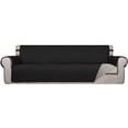 thumbnail image 1 of Housse de Sofa Matelassée Réversible 4 Places, Protecteur de Meuble Résistant à l'Eau, Housse de Canapé Lavable avec Mousse Antidérapante et Sangles Élastiques pour Enfants, Chiens, Animaux (XX Grand, Noir/beige), 1 of 7