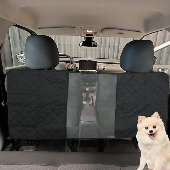 Barrera de red para perros en el automóvil Unique Bargains con cuerda ajustable, universal para automóviles y SUVs, fácil de instalar, negra