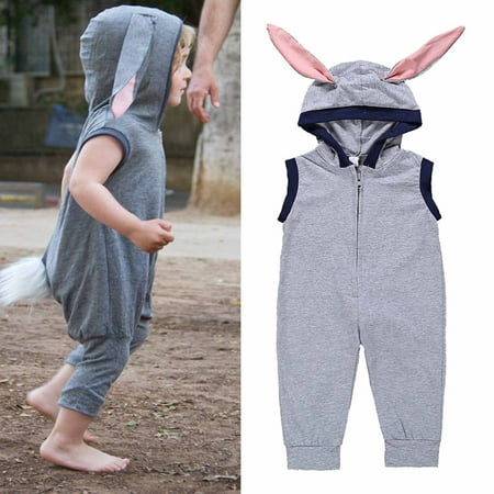 

YWDJ 3-18 Months Easter Baby Girl Clothes Easter Baby Girls Easter Bodysuit Newborn Clothes Rabbit Romper Climbing Clothes Jumpsuit Graphic Bunny Gnomes Easter Eggs Sleeveless Hooded Casual