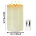 thumbnail image 2 of Boreal Craft Flameless Candles Light Wick Flickering Flameless Candles With Remote & Timer Dimmable Real Wax LED Candles Battery Operated Pillar Candles For Home De Cor Glass Candle Stick Holders Flat, 2 of 5
