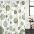 thumbnail image 2 of Sage Green Polka Dots Shower Curtain, Waterproof Shower Curtains for Bathroom, Modern Abstract Art Washable Fabric Bathtub Curtain Set Bath Decor with 12 Hooks Extra Long 72"x96", 2 of 8
