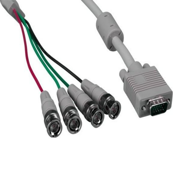 SANOXY Cables and Adapters; 6ft VGA HD15 Male to 4-BNC Male Monitor Cable with Ferrites