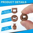 thumbnail image 3 of Uxcell Round Cord Lock, Plastic Single Hole Spring Loaded Toggle Stoppers Light Brown, 3 of 7