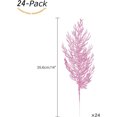 thumbnail image 2 of NOGIS Christmas Glitter Twigs 24pcs Artificial Pine Tree Picks for Christmas Tree Ornaments fillers, DIY Xmas Wreath, Crafts, Garland, Holiday, Party, Wedding and Home Decoration (Pink), 2 of 7