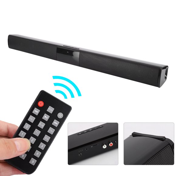 TV Speaker  Speaker, Stereo Wireless 5W×4 Soundbar Support Memory Card/3.5mm/ Laptop For Home Theater