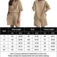 thumbnail image 2 of Camisa Pantalones Cortos Traje Camisa de mujer Pantalones cortos Traje Sólido Chándal de verano Conjuntos a juego (Caqui M) Ygjytge para Mujer Caqui T S, 2 of 6