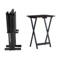 thumbnail image 1 of Linon Morris Ensemble de Table Pliante en Bois Cinq Pièces avec Support Marron, 1 of 18