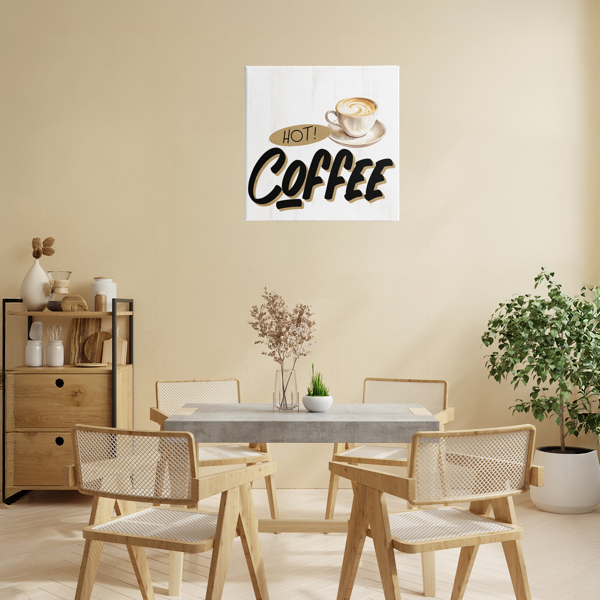Stupell Industries Retro Fresh Hot Coffee Canvas Wall Art, design by Kim Allen