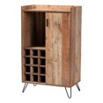 thumbnail image 1 of Baxton Studio Mathis Meuble à Vin Finition Bois Brun et Noir, 1 of 10