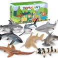 thumbnail image 1 of Juego de 8 figuras Toymany Shark Toys para niños de 3 a 12 años, 1 of 9