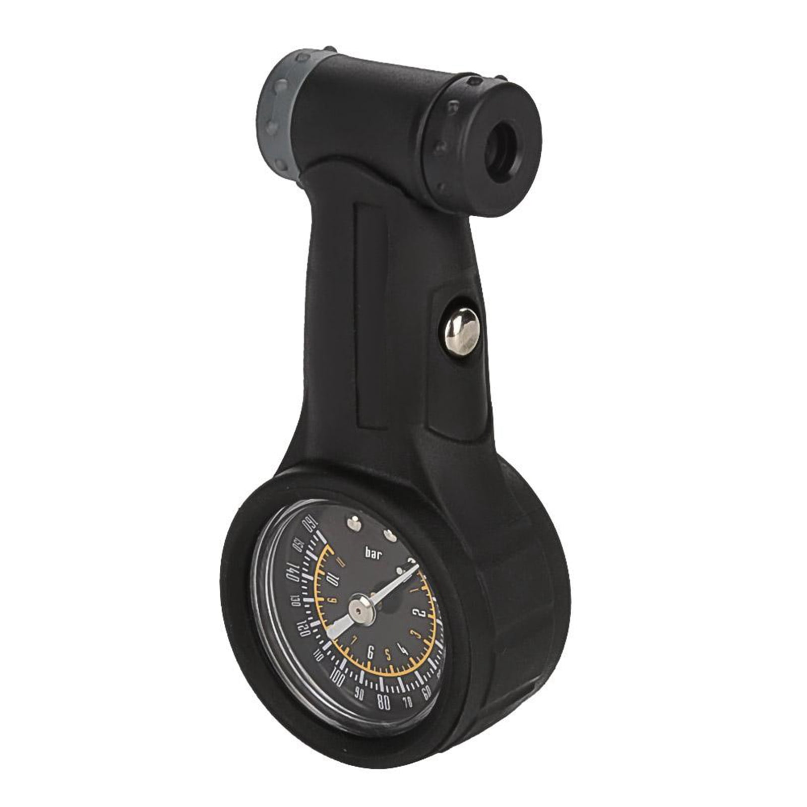 Bike Tire Gauge, Tire Pressure Gauge, Black For Schrader Portable For