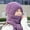 01_Purple, variant on Infinity Scarf for Women Integrated Ear Windproof Cap Scarf Knitting Thick Warm Guard Hat Hooded Winter Knitted Neck Warmer