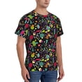 thumbnail image 2 of Vsdgher Colorful Geometric Figures Print Men's Dry Fit Mesh Athletic Shirts Moisture Wicking Tennis T-Shirt Tops, 2 of 9