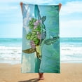 thumbnail image 4 of LACKUST Sea Turtle & Green Plant Print Beach Towel - Quick Dry Sand-Proof Lightweight for Travel Camping - 75x150cm (Multicolor), 4 of 8