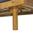 thumbnail image 6 of GDF Studio Bordeaux Slat Panel Acacia Wood Outdoor 3-Seater Daybed with Grey Cushions, 6 of 8