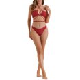 thumbnail image 2 of Conjuntos de bikini halter para mujer INSPIRE CHIC de 2 piezas con lazo doble en la parte trasera, parte inferior triangular, trajes de baño, talla X-Large, rojo, 2 of 5