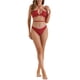 thumbnail image 2 of Conjuntos de bikini halter para mujer INSPIRE CHIC de 2 piezas con lazo doble en la parte trasera, parte inferior triangular, trajes de baño, talla X-Large, rojo, 2 of 5