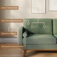thumbnail image 5 of Garvee 65" Mid Century Modern Couch Sofa Loveseat, Comfy Love Seat Couches for Living Room, 2 Seater Linen Upholstered Deep Seat Couch for Bedroom Office Small Space, Green, 5 of 7
