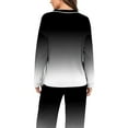 thumbnail image 3 of cocolona Womens Gradient Color Pajama Sets Long Sleeve Tops and Long Pants Fall 2 Piece Lounge Outfits Casual Loose Sleepwear, 3 of 7