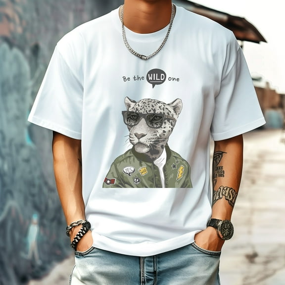 Men's T Shirt Round Neck Patterned Tee Summer New Sports Shirt Vintage Style Gift for Friends XS