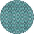 thumbnail image 1 of Ahgly Company Machine Washable Indoor Round Transitional Turquoise Green Area Rugs, 7' Round, 1 of 7