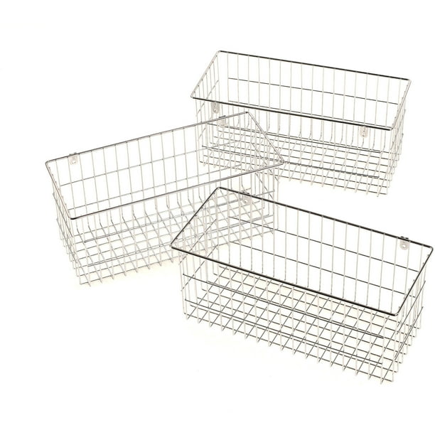 (3) LG Silver 13.5 x 6 x 6 Wire Basket