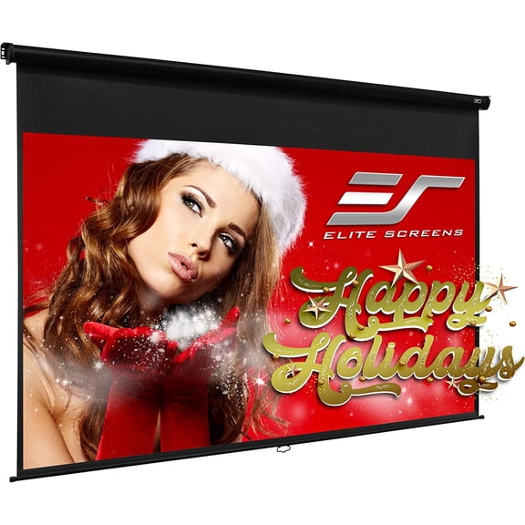 Manual Pull Down Projector Screen 110-INCH Home Movie Cinema Gaming Office Presentation, ISF Certified, Auto-Lock Mechanism, 4K / 8K 3D Ultra HDR HD Ready, M110H