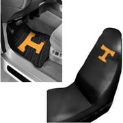 NCAA Tennessee 2 pc Front Floor Mats and Tennessee Car Seat Cover Value Bundle
