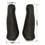 Concord Replacement Premium Ergonomic Rubber Bicycle Grips, Black