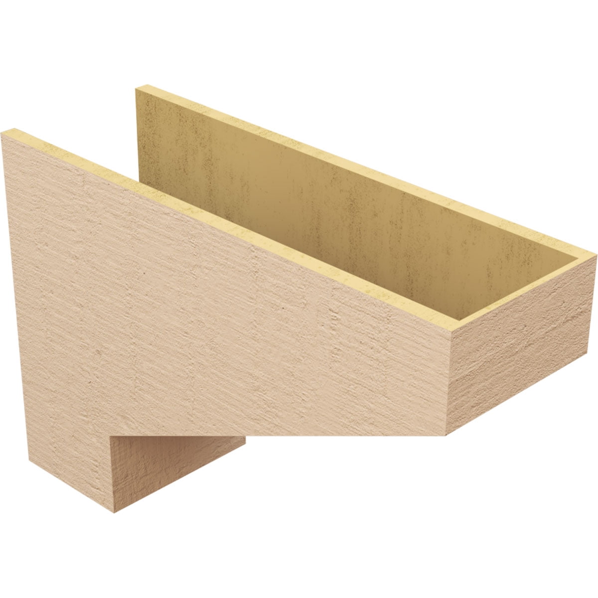 11"W x 33"D x 22"H Classic Clemmons Rough Cedar Woodgrain TimberThane Corbel, Primed Tan