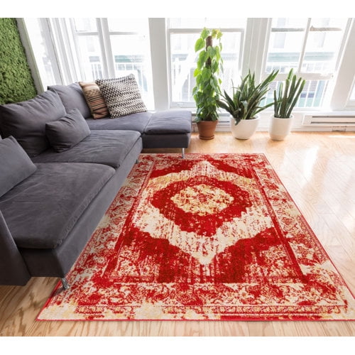 Well Woven Sydney Red/Beige Area Rug