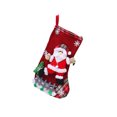 thumbnail image 1 of Advancent Bonito calcetín de Navidad, regalo de árbol de Navidad, bolsa de lino, muñeco de nieve, estampado de Papá Noel, bolsas de regalo de Kits de decoración para fiestas Papá Noel, 1 of 6