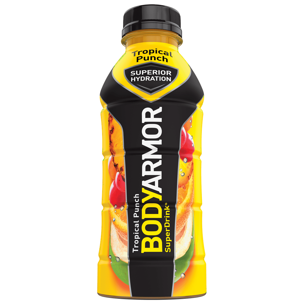 BodyArmor SuperDrink, Tropical Punch, 16Ounce Bottles (Pack of 36