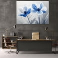 thumbnail image 5 of Mudket Blue and White Flowers Canvas Wall Art, Framed Floral Print, Ready to Hang Wall Decor for Living Room Bedroom, Modern Botanical Artwork - 12"L x 8"W, 5 of 10