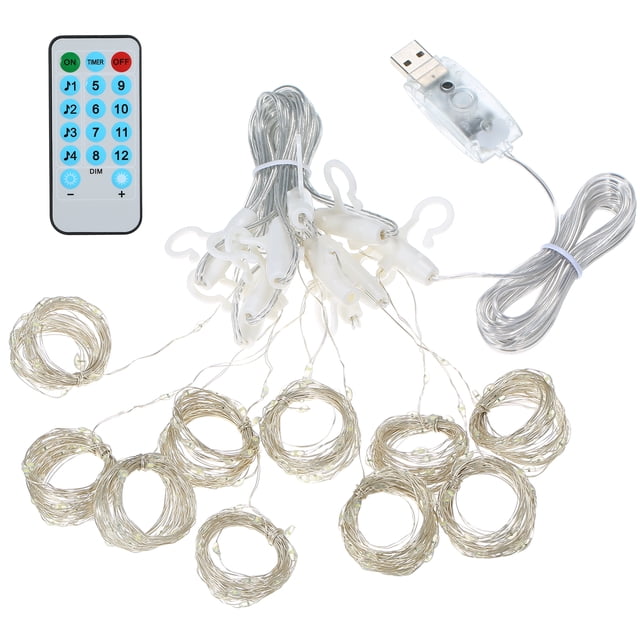 Amdohai 300 LEDs Fairy Curtain Lights with Remote Control 3*3 Meters