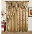 thumbnail image 1 of Juego de cortinas GLORY RUGS Jacquard de lujo para ventanas, 2 paneles, color topo, 140 x 213 cm, 1 of 8